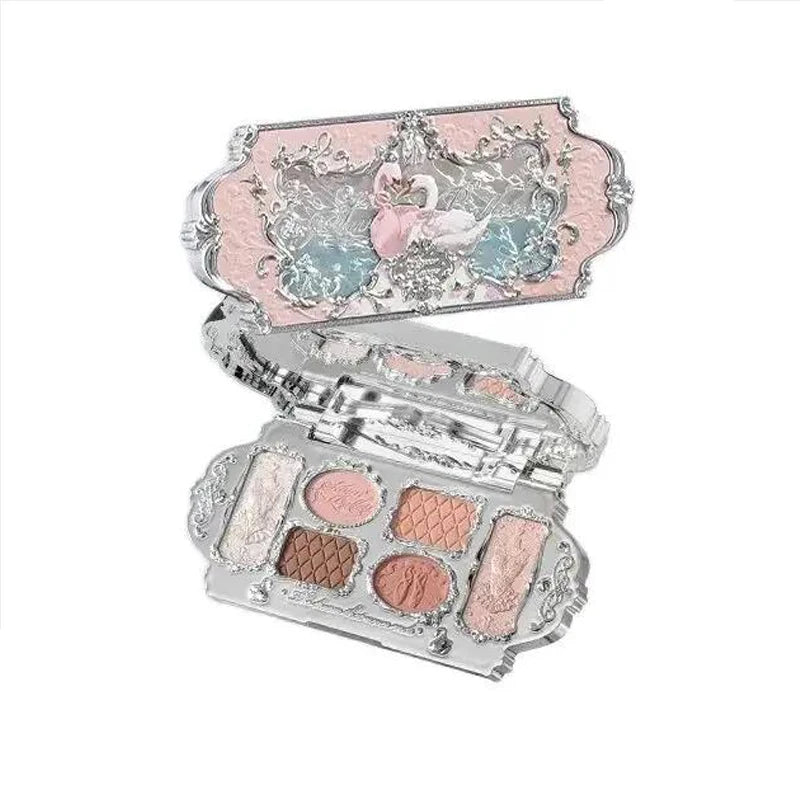 Swan Ballet Eyeshadow Palette Matte Fine Shimmer Pearl Face Palette