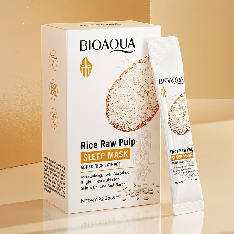 20Pcs Rice Raw Pulp Sleeping Masks