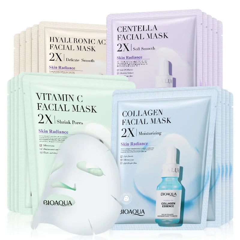 20 Pieces Centella Collagen Vitamin C Facial Mask