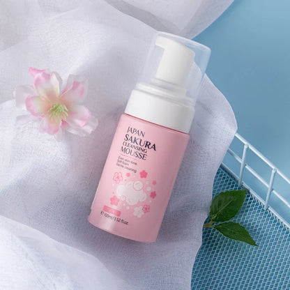 Japan Sakura Cleansing Mousse Facial Cleanser