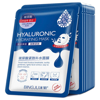 10 Pieces Hyaluronic Acid Facial Mask Sheet