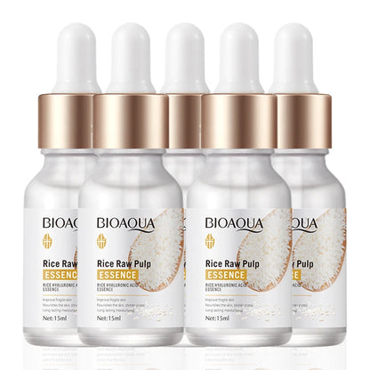 5Pcs Rice Raw Pulp Face Serum