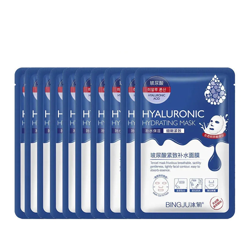 10 Pieces Hyaluronic Acid Facial Mask Sheet