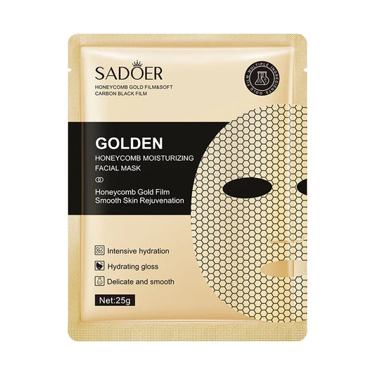 10Pcs SADOER 24K Gold Moisturizing Facial Sheet Masks